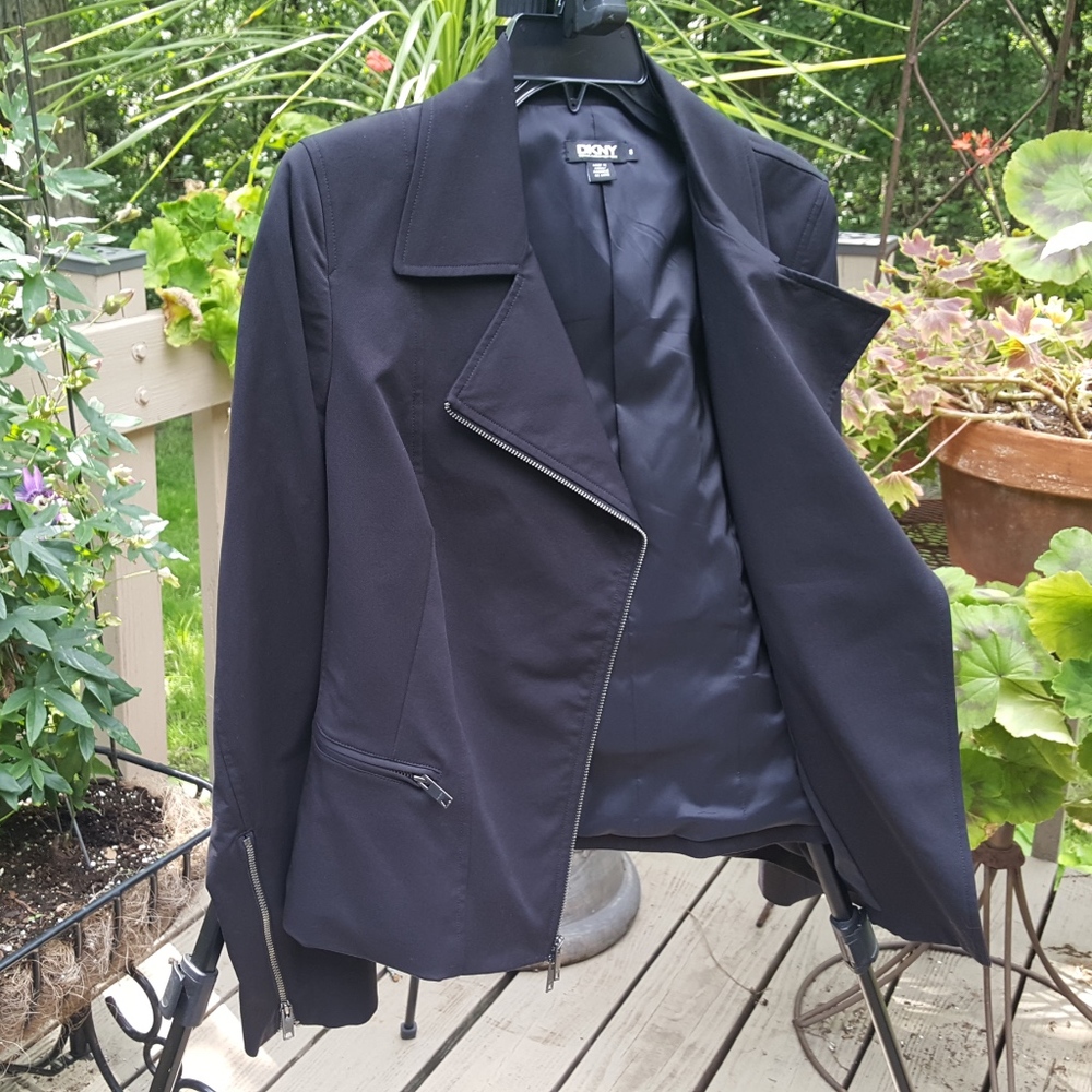 DKNY Black Moto Jacket